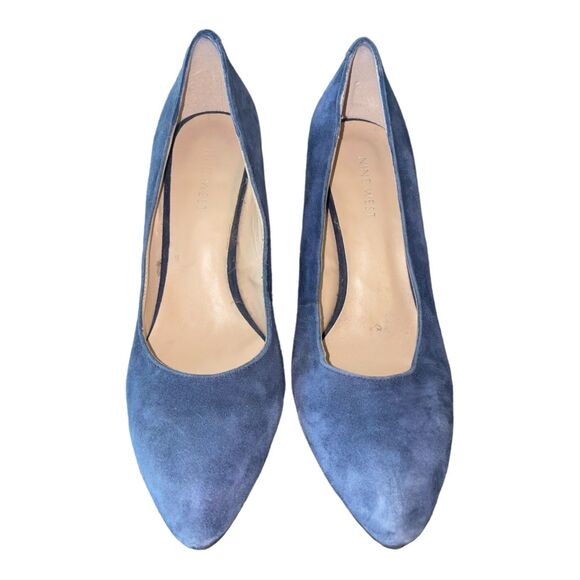 Blue Wedge Patent Leather & Suede Heel - Picture 4 of 4